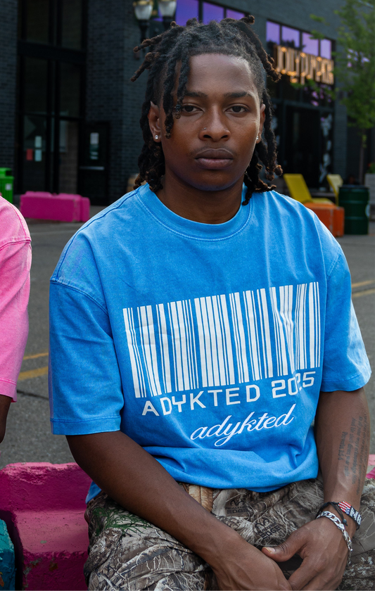 Barcode Tee Blue